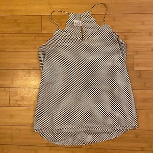 Express Black & White Polka Dot Tanktop